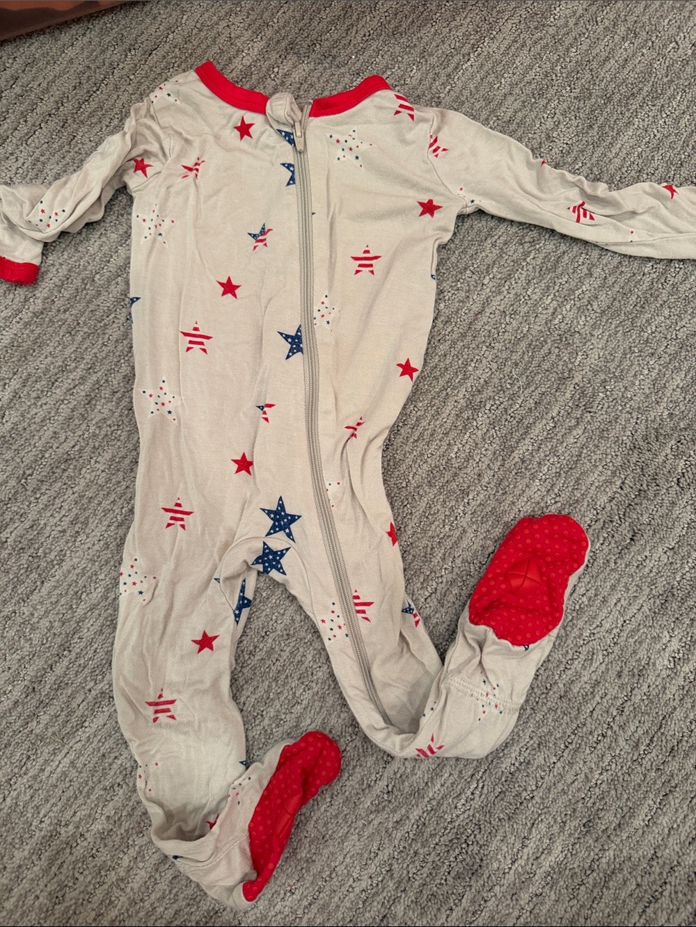 Kyte BABY Red & Blue Star Footed One-Piece